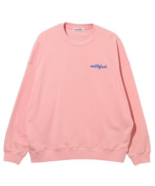 MILKFED.(ミルクフェド)の「CIRCLE HEART SWEAT TOP(スウェット・レディース・ブラック/ライトピンク/オフホワイト・L/M)」の5枚目の写真