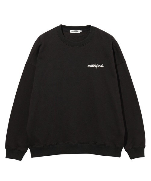 MILKFED.(ミルクフェド)の「CIRCLE HEART SWEAT TOP(スウェット・レディース・ブラック/ライトピンク/オフホワイト・L/M)」の6枚目の写真
