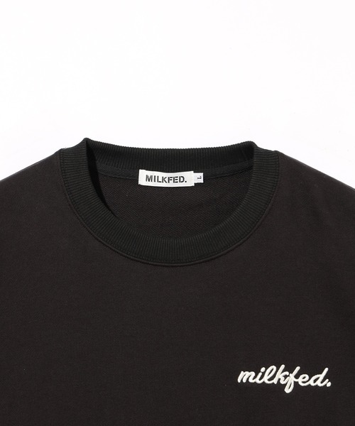 MILKFED.(ミルクフェド)の「CIRCLE HEART SWEAT TOP(スウェット・レディース・ブラック/ライトピンク/オフホワイト・L/M)」の7枚目の写真