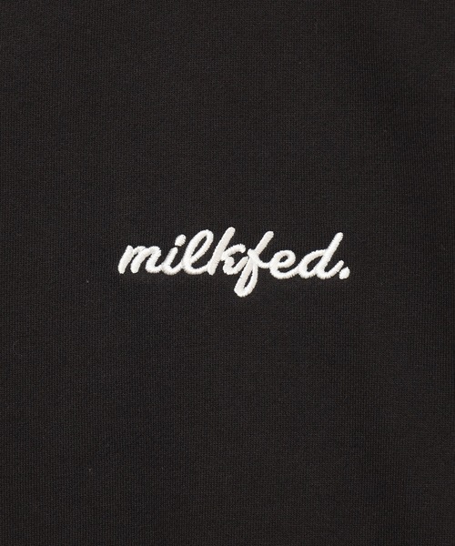 MILKFED.(ミルクフェド)の「CIRCLE HEART SWEAT TOP(スウェット・レディース・ブラック/ライトピンク/オフホワイト・L/M)」の8枚目の写真
