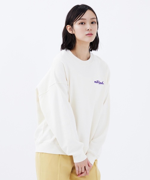 MILKFED.(ミルクフェド)の「CIRCLE HEART SWEAT TOP(スウェット・レディース・ブラック/ライトピンク/オフホワイト・L/M)」の18枚目の写真