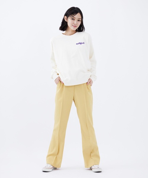 MILKFED.(ミルクフェド)の「CIRCLE HEART SWEAT TOP(スウェット・レディース・ブラック/ライトピンク/オフホワイト・L/M)」の20枚目の写真