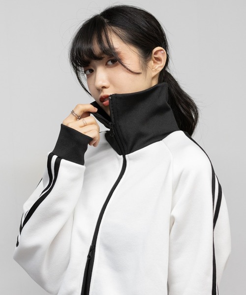 pumpkin port(パンプキンポート)の「裏起毛 W-ZIP 短丈 ジャージ(Tシャツ/カットソー・レディース・ホワイト/ブラック/グレー・M)」の8枚目の写真