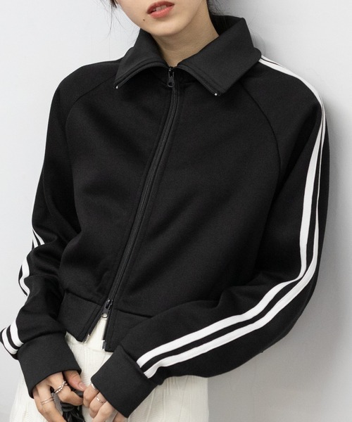 pumpkin port(パンプキンポート)の「裏起毛 W-ZIP 短丈 ジャージ(Tシャツ/カットソー・レディース・ホワイト/ブラック/グレー・M)」の10枚目の写真