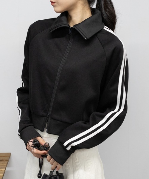 pumpkin port(パンプキンポート)の「裏起毛 W-ZIP 短丈 ジャージ(Tシャツ/カットソー・レディース・ホワイト/ブラック/グレー・M)」の12枚目の写真