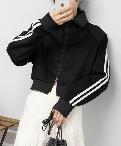 pumpkin port(パンプキンポート)の「裏起毛 W-ZIP 短丈 ジャージ(Tシャツ/カットソー・レディース・ホワイト/ブラック/グレー・M)」の13枚目の写真
