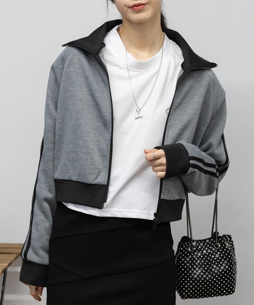 pumpkin port(パンプキンポート)の「裏起毛 W-ZIP 短丈 ジャージ(Tシャツ/カットソー・レディース・ホワイト/ブラック/グレー・M)」の18枚目の写真