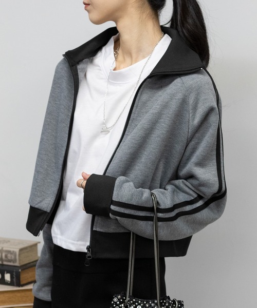 pumpkin port(パンプキンポート)の「裏起毛 W-ZIP 短丈 ジャージ(Tシャツ/カットソー・レディース・ホワイト/ブラック/グレー・M)」の19枚目の写真