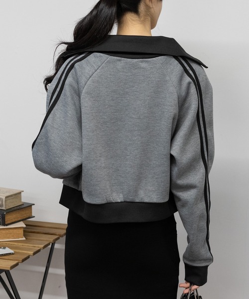 pumpkin port(パンプキンポート)の「裏起毛 W-ZIP 短丈 ジャージ(Tシャツ/カットソー・レディース・ホワイト/ブラック/グレー・M)」の21枚目の写真