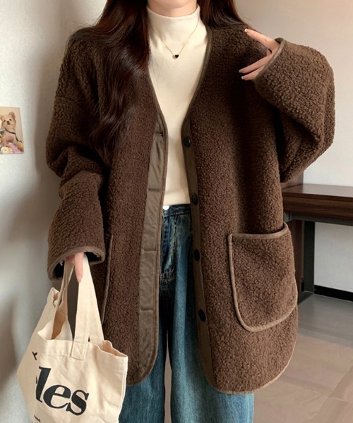 ビックシルエットボアコート