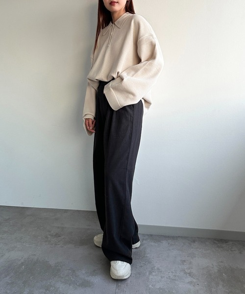 apres jour mignon(アプレジュールミニョン)の「ポロニット【ZOZOTOWN限定アイテム】(ニット/セーター・レディース・グリーン/ブルー/アイボリー/ブラック・フリー/X-LARGE)」の11枚目の写真