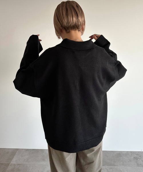 apres jour mignon(アプレジュールミニョン)の「ポロニット【ZOZOTOWN限定アイテム】(ニット/セーター・レディース・グリーン/ブルー/アイボリー/ブラック・フリー/X-LARGE)」の15枚目の写真