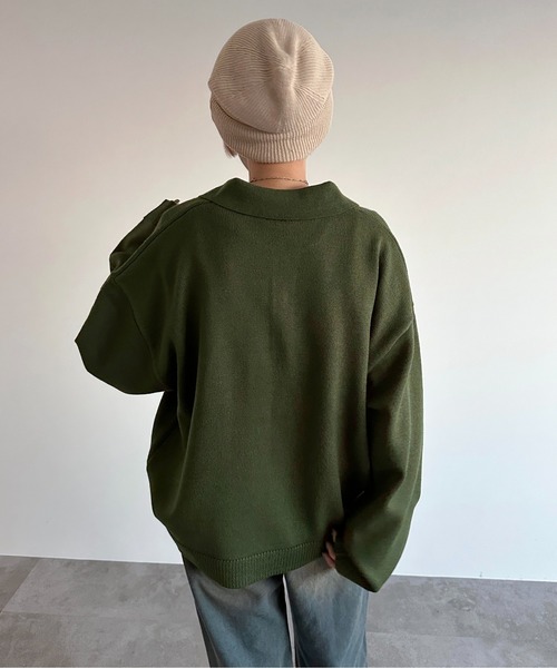apres jour mignon(アプレジュールミニョン)の「ポロニット【ZOZOTOWN限定アイテム】(ニット/セーター・レディース・グリーン/ブルー/アイボリー/ブラック・フリー/X-LARGE)」の21枚目の写真