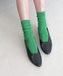 enchanted | 本革ソフトレザーアクセントバブーシュ(パンプス)