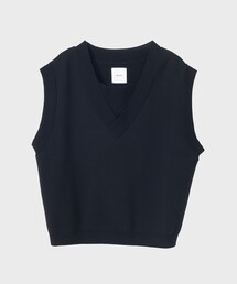 MUKAI(JC)́qMUKAIrWOOL CPURA KNIT VEST(jbg/Z[^[)