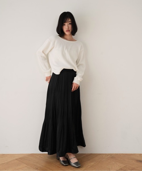 Cla STEllaR（クラステラ）の「プリーツ スカート ロング フレア（スカート・レディース・ブラック・S/M）」の10枚目の写真