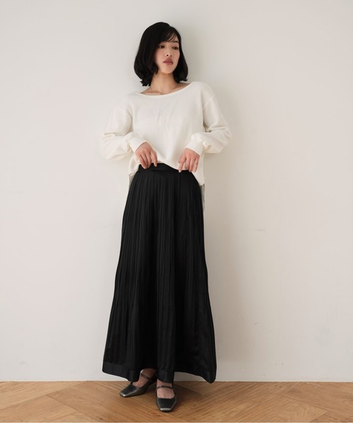 Cla STEllaR（クラステラ）の「プリーツ スカート ロング フレア（スカート・レディース・ブラック・S/M）」の14枚目の写真
