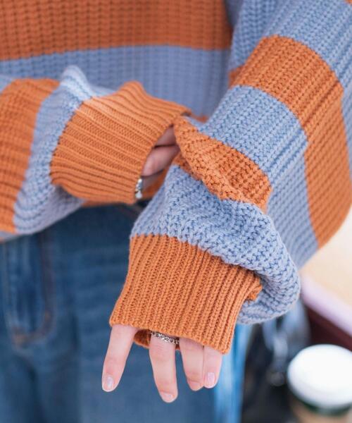 WEGO(ウィゴー)の「WEGO/ハーフジップショートニットプルオーバー(ニット/セーター・レディース・ブラック系その他5/その他2/その他1・FREE)」の9枚目の写真