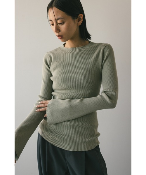 STYLEMIXER(スタイルミキサー)の「ニュアンススリーブニットトップ(ニット/セーター・レディース・アイボリー/ライトブラウン/ミント/ピンク・FREE)」の4枚目の写真