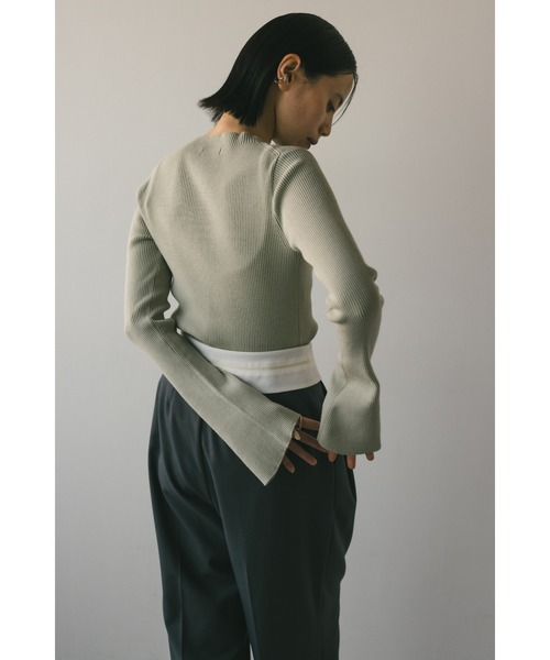 STYLEMIXER(スタイルミキサー)の「ニュアンススリーブニットトップ(ニット/セーター・レディース・アイボリー/ライトブラウン/ミント/ピンク・FREE)」の9枚目の写真