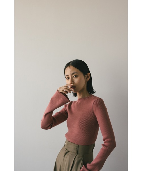STYLEMIXER(スタイルミキサー)の「ニュアンススリーブニットトップ(ニット/セーター・レディース・アイボリー/ライトブラウン/ミント/ピンク・FREE)」の5枚目の写真