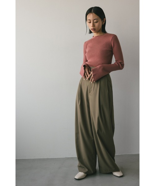 STYLEMIXER(スタイルミキサー)の「ニュアンススリーブニットトップ(ニット/セーター・レディース・アイボリー/ライトブラウン/ミント/ピンク・FREE)」の6枚目の写真