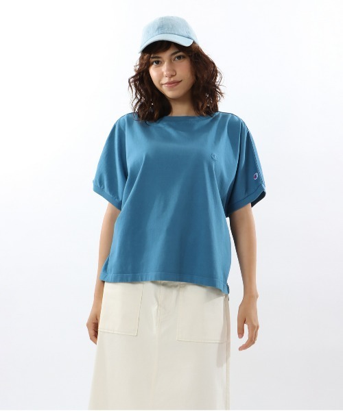 Champion（チャンピオン）の「【Champion/チャンピオン】レディース ショートスリーブTシャツ（Tシャツ/カットソー・レディース・ブルー系その他/ベージュ/ブラック/ダークグリーン系・MEDIUM/LARGE）」の17枚目の写真