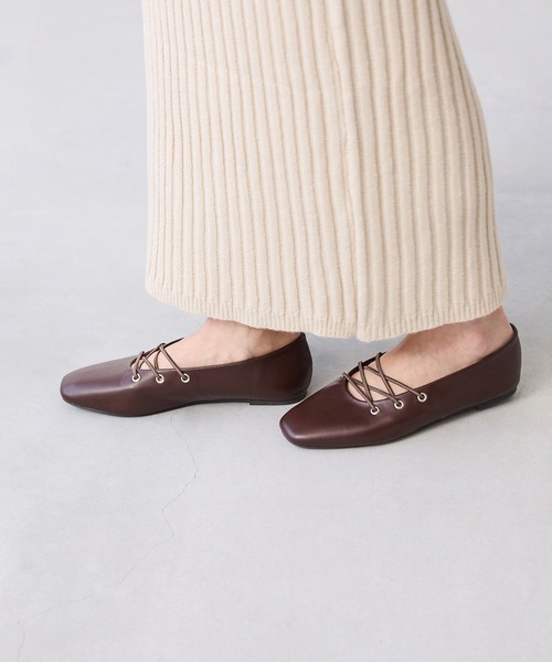menue（メヌエ）の「【 新色追加 】レースアップ スクエアトゥ パンプス（パンプス・レディース・アイボリー/ブラック/ブラウン/ブラウン系その他2/ブラウン系その他・21.5cm/22.5cm/23.5cm/24.5cm/25.5cm/23.0cm/24.0cm/26.0cm/22.0cm/25.0cm）」の9枚目の写真