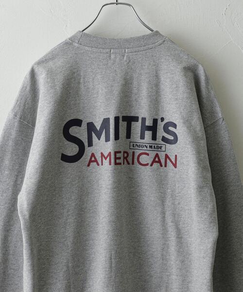 SMITH'S(スミス)の「SMITH'S(スミス)別注ロゴプリントスウェット(スウェット・メンズ・オフホワイト/グレー/ネイビー・S/M/L/XL)」の2枚目の写真