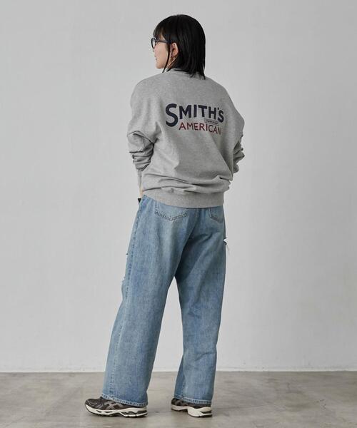 SMITH'S(スミス)の「SMITH'S(スミス)別注ロゴプリントスウェット(スウェット・メンズ・オフホワイト/グレー/ネイビー・S/M/L/XL)」の5枚目の写真