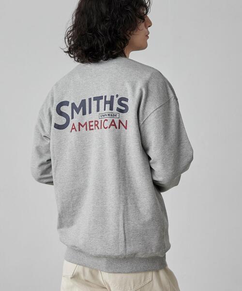 SMITH'S(スミス)の「SMITH'S(スミス)別注ロゴプリントスウェット(スウェット・メンズ・オフホワイト/グレー/ネイビー・S/M/L/XL)」の9枚目の写真