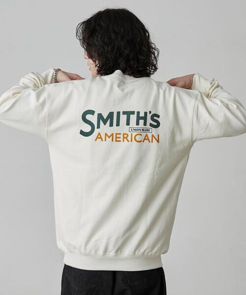 SMITH'S(スミス)の「SMITH'S(スミス)別注ロゴプリントスウェット(スウェット・メンズ・オフホワイト/グレー/ネイビー・S/M/L/XL)」の14枚目の写真