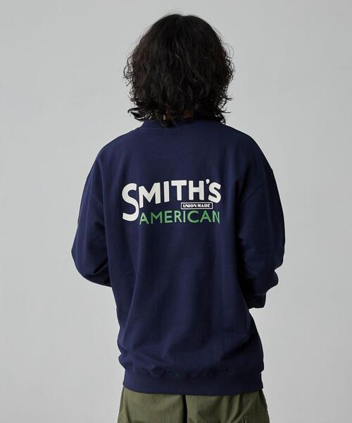 SMITH'S(スミス)の「SMITH'S(スミス)別注ロゴプリントスウェット(スウェット・メンズ・オフホワイト/グレー/ネイビー・S/M/L/XL)」の20枚目の写真