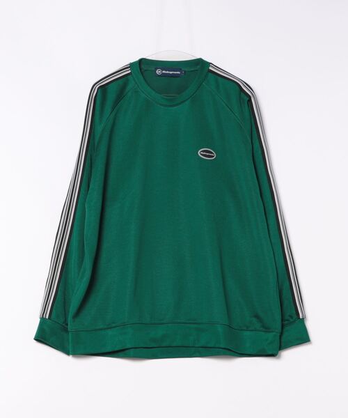 Ridingmania（ライディングマニア）の「【Ridingmania/ライディングマニア】サイドラインジャージ/ロゴワッペンプルオーバークルーネック（スウェット・メンズ・ブラック/グリーン/ホワイト/オリーブ・LARGE/MEDIUM）」の4枚目の写真