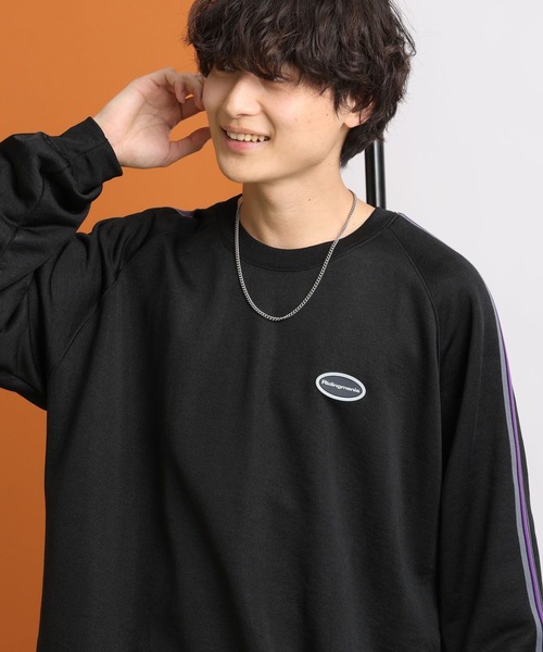 Ridingmania（ライディングマニア）の「【Ridingmania/ライディングマニア】サイドラインジャージ/ロゴワッペンプルオーバークルーネック（スウェット・メンズ・ブラック/グリーン/ホワイト/オリーブ・LARGE/MEDIUM）」の13枚目の写真