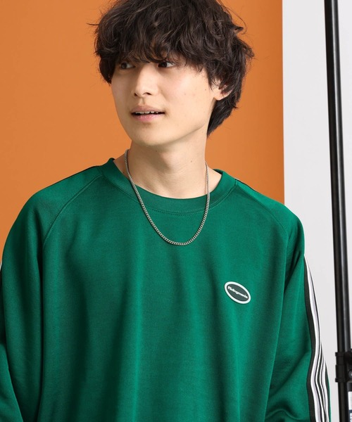 Ridingmania（ライディングマニア）の「【Ridingmania/ライディングマニア】サイドラインジャージ/ロゴワッペンプルオーバークルーネック（スウェット・メンズ・ブラック/グリーン/ホワイト/オリーブ・LARGE/MEDIUM）」の16枚目の写真