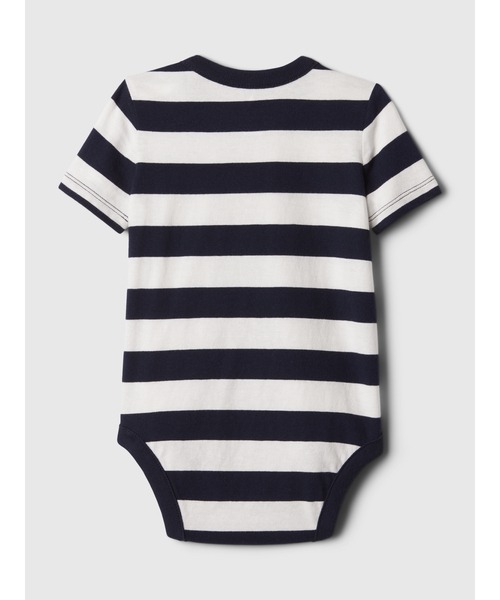GAP(ギャップ)の「ストライプ ポケット ボディスーツ (ベビー)(ロンパース・キッズ・ホワイト×ブルー/グレー・0-3M/3-6M/6-12M/12-18M/18-24M)」の5枚目の写真