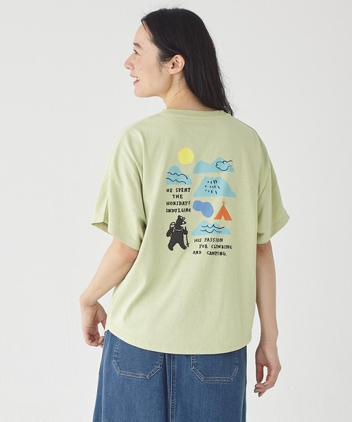 KRIFF MAYER Lady's Collection(クリフメイヤーレディースコレクション)の「ウェットプロテクトゆるT(山)(Tシャツ/カットソー・レディース・ライトグリーン/オレンジ/ベージュ/チャコール/オフホワイト/カラフル・MEDIUM/LARGE)」の5枚目の写真
