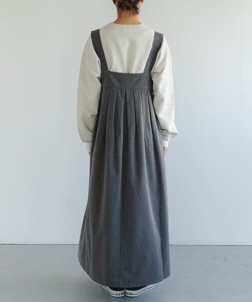 FORK&SPOON（フォークアンドスプーン）の「FORK&SPOON　ウエストスイッチジャンパースカート（ワンピース・レディース・ブラック/グレー系その他・1/2）」の10枚目の写真