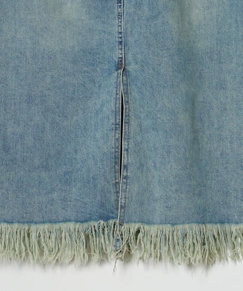 ROOPTOKYO(ループトウキョウ)の「▲Fringe Long Denim Skirt / フリンジロングデニムスカート(デニムスカート・レディース・ブルー・S/M/L)」の7枚目の写真