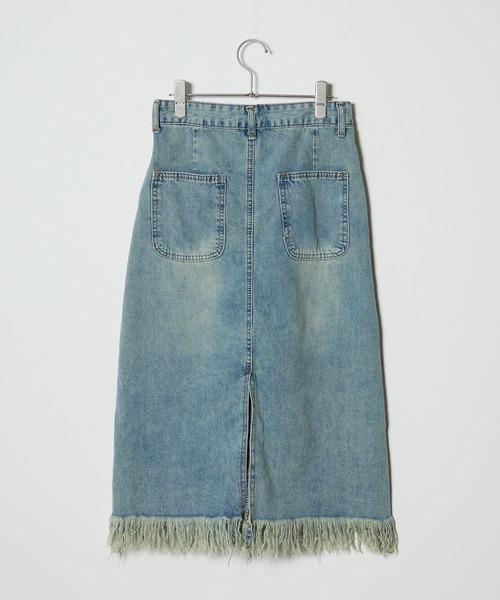 ROOPTOKYO(ループトウキョウ)の「▲Fringe Long Denim Skirt / フリンジロングデニムスカート(デニムスカート・レディース・ブルー・S/M/L)」の10枚目の写真