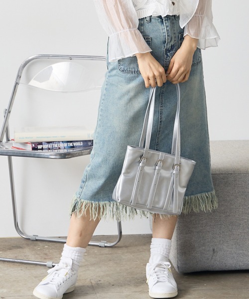 ROOPTOKYO(ループトウキョウ)の「▲Fringe Long Denim Skirt / フリンジロングデニムスカート(デニムスカート・レディース・ブルー・S/M/L)」の11枚目の写真