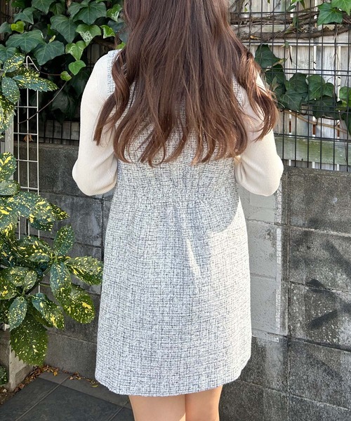 INGNI（イング）の「Vネックツイード／ジャンスカ（ジャンパースカート・レディース・ホワイト系その他5/ホワイト系その他7/ブラック系その他2・M）」の13枚目の写真