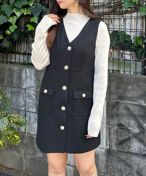 INGNI（イング）の「Vネックツイード／ジャンスカ（ジャンパースカート・レディース・ホワイト系その他5/ホワイト系その他7/ブラック系その他2・M）」の17枚目の写真