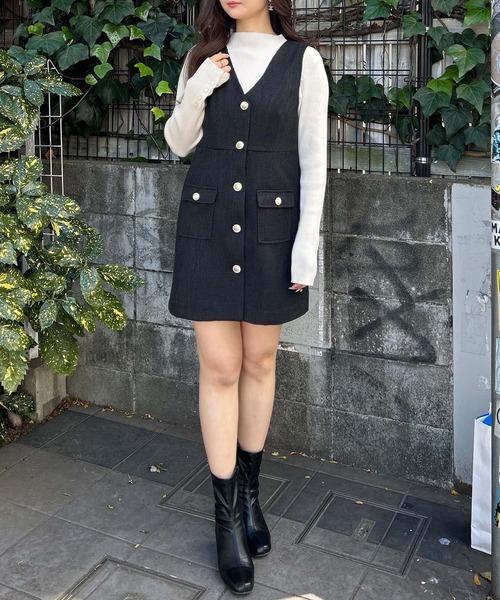 INGNI（イング）の「Vネックツイード／ジャンスカ（ジャンパースカート・レディース・ホワイト系その他5/ホワイト系その他7/ブラック系その他2・M）」の20枚目の写真