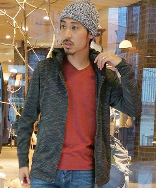 HAMNETT（ハムネット）の「【HAMNETT】 アジャストパーカ / パーカー（パーカー・メンズ・グレー/ブラック・X-LARGE/MEDIUM/LARGE）」の2枚目の写真