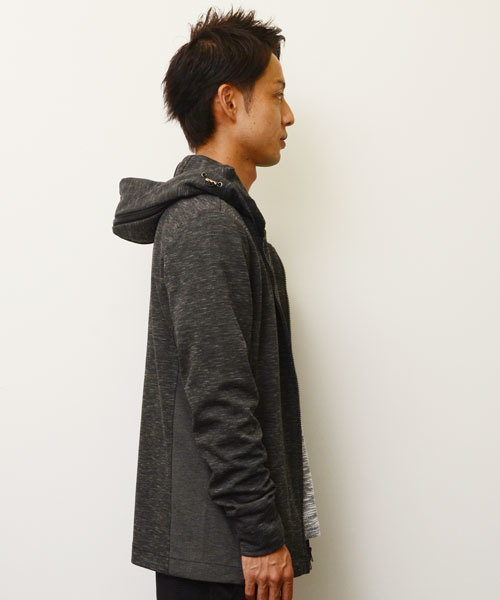 HAMNETT（ハムネット）の「【HAMNETT】 アジャストパーカ / パーカー（パーカー・メンズ・グレー/ブラック・X-LARGE/MEDIUM/LARGE）」の16枚目の写真