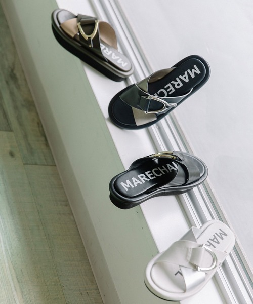 MARECHAL TERRE（マルシャルテル）の「クロスベルトサンダル（サンダル・レディース・ブラック/カーキ/ネイビー/ホワイト・24.5/23.5/22.5）」の14枚目の写真