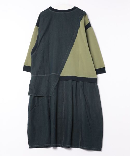 go slow caravan（ゴースローキャラバン）の「mililopiulu/ミリロピュール　ガーメントダイ切替ワンピース（ワンピース・レディース・カーキ/パープル/ベージュ・FREE）」の12枚目の写真