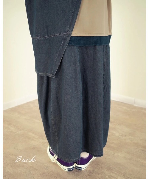 go slow caravan（ゴースローキャラバン）の「mililopiulu/ミリロピュール　ガーメントダイ切替ワンピース（ワンピース・レディース・カーキ/パープル/ベージュ・FREE）」の13枚目の写真